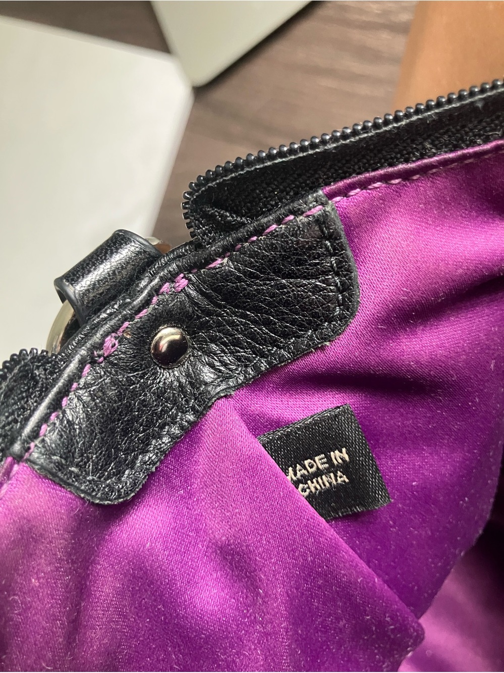 COACH Madison Black Pebble Leather Handbag - Picture 13 of 16